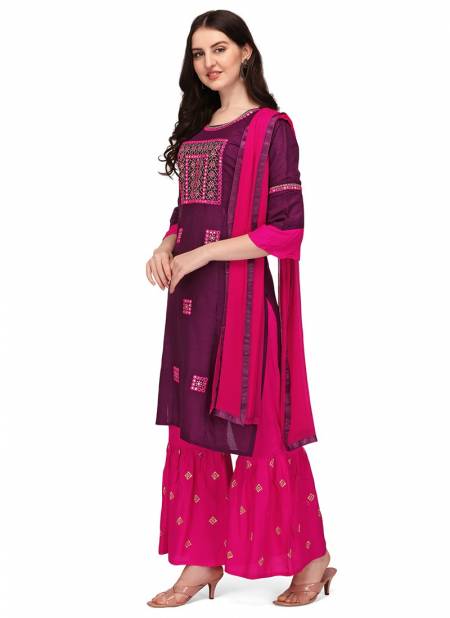 LV New Designer Cotton Daily Wear Women Salwar Suit Collection LV110-WINE